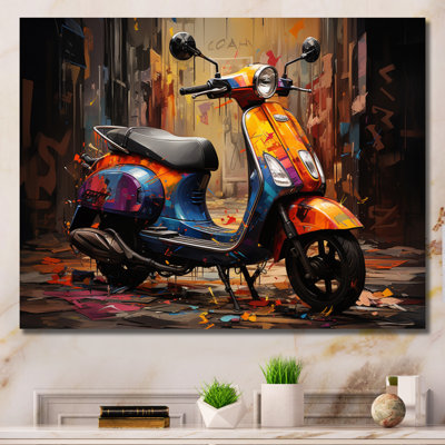 " Orange Blue Scooter Street Styler "