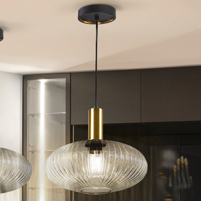 Northchase 1 - Light Matte Black/Gold Single Pendant