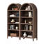Vitrine de rangement ouverte à 5 niveaux avec bibliothèque à 5 niveaux H 70,9 po x l 30,7 po avec 5 tablettes pour le bureau à domicile, la chambre à coucher et le salon-119304226-132220229