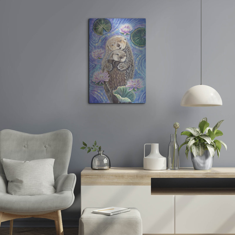  «Otter» par Verena Wild, art mural en métal, 16 po x 24 po, H 24 po x l 16 po