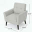 Fauteuil club - tissu gris clair
