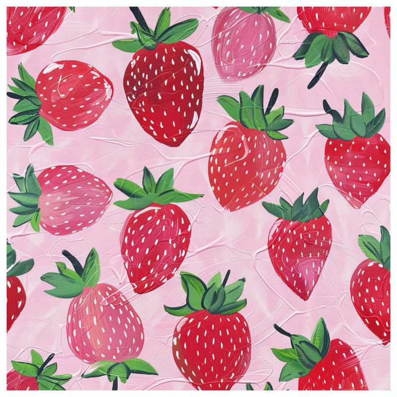 Rideaux de fenêtre Strawberries, 50 po x 92 po - 1 panneau, Transparent