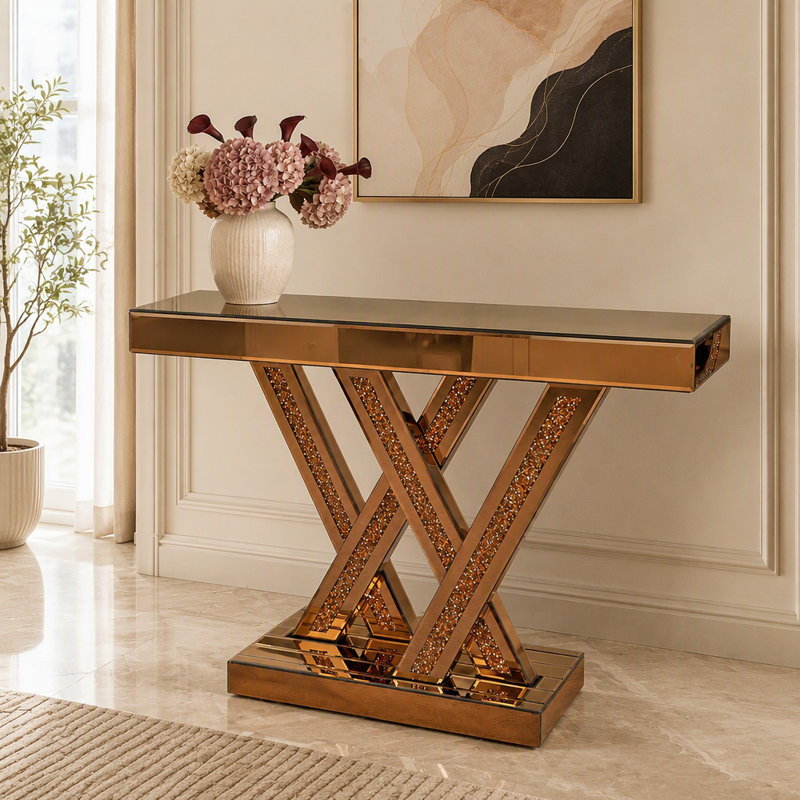 Table console d'entrée miroir