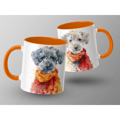 11oz Watercolour Basenji Dog Design Coffee Mug