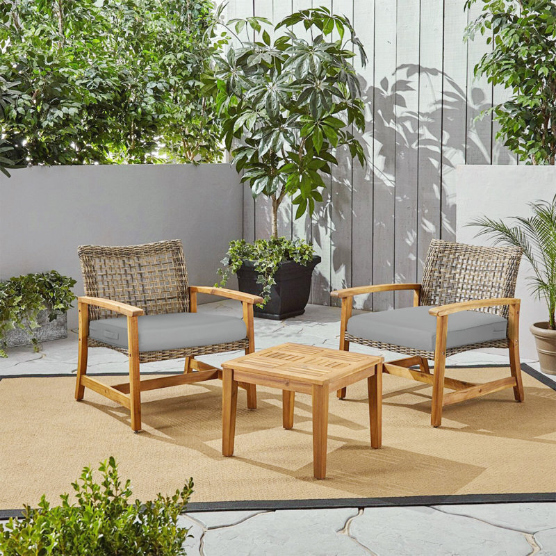 Outdoor 4'' Dining Chair Seat Cushion, 23" W x 26" D, Gray