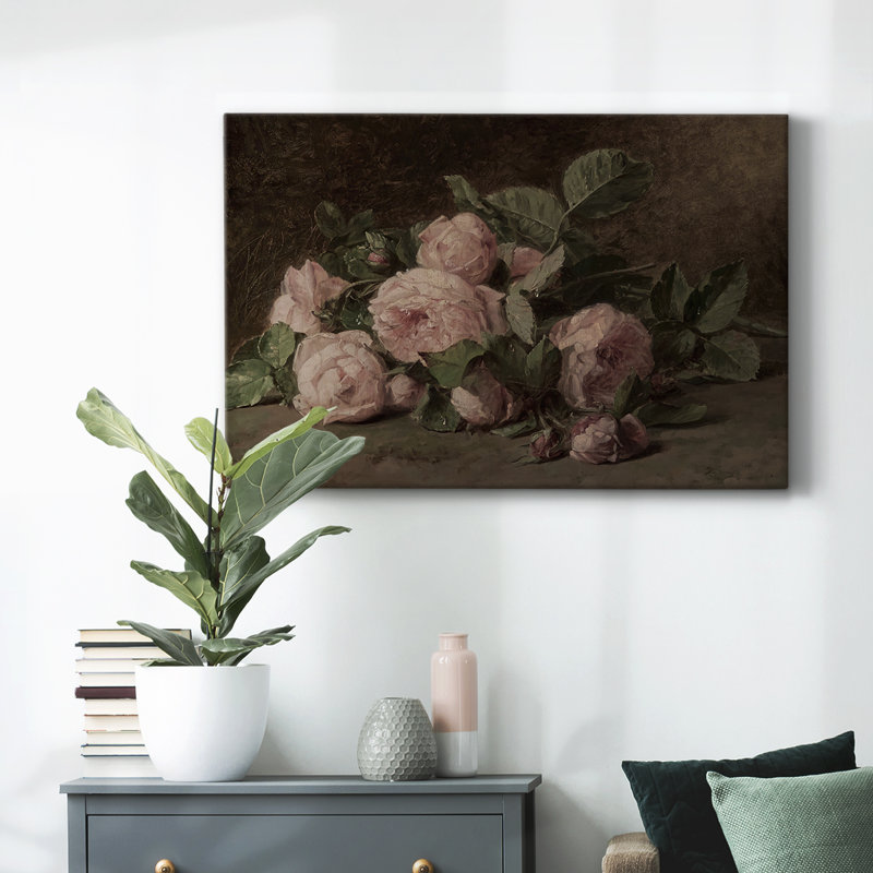 Botanique rétro - XLI, H 13 po x l 19 po x P 1,5 po, Toile tendue