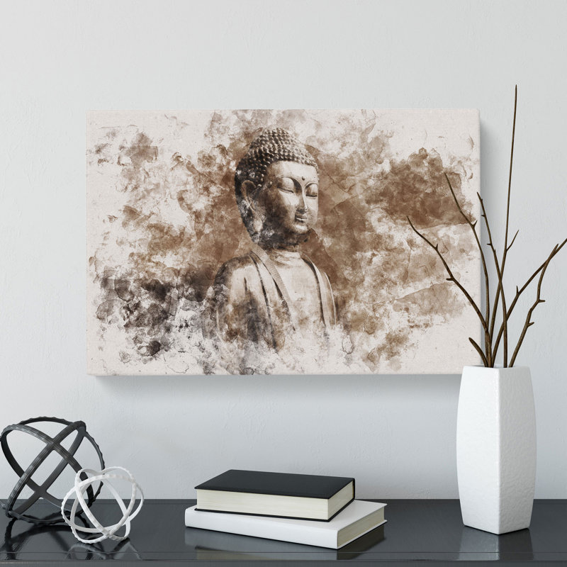 Buddha Statue Vol.3 - Wrapped Canvas, 40cm H x 60cm W x 3cm D