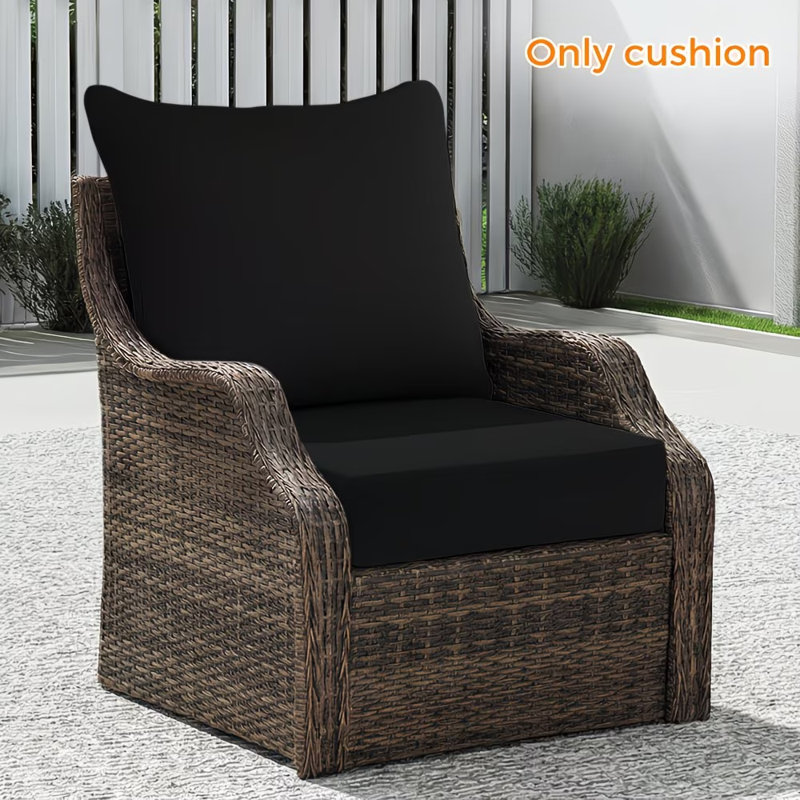 Outdoor Seat Cushion Set 24 x 24 Inch Water-Resistant & Fade-Resistant Patio Furniture Cushions with Removable Cover Deep Seat & Back Cushion with Tie Straps for Chair Sofa