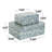 Ninon Blue Mother of Pearl Shell Geometric Handmade Mosaic Storage Decorative Box, Set of 2