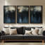 Art mural encadré sur toile - Paysage abstrait Moody avec formes douces et floues - 16 po x 24 po x 3 pièces, 24 po x 36 po x 3 pièces-880444196-880444198