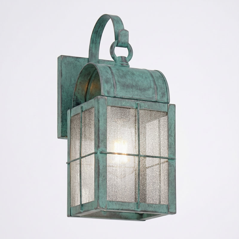 Applique murale Brass Traditions - Durham - 1 lumière - 33 cm - Vert verde - Laiton massif - Style Off the Wall, À bulles
