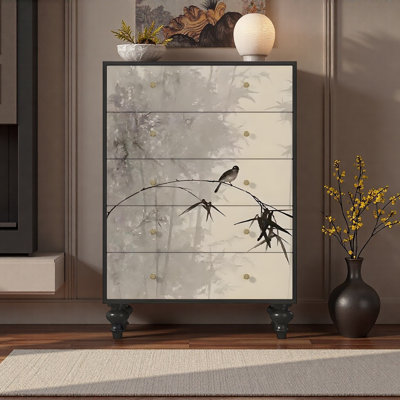 Armoire de rangement 5 tiroirs Vintage Bamboo Design