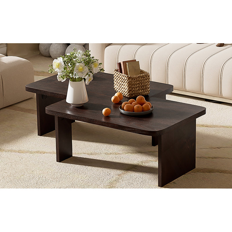 Ensemble de tables basses U-Can, Espresso