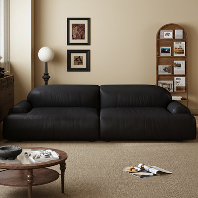 Italian Retro Simple Black Sofa