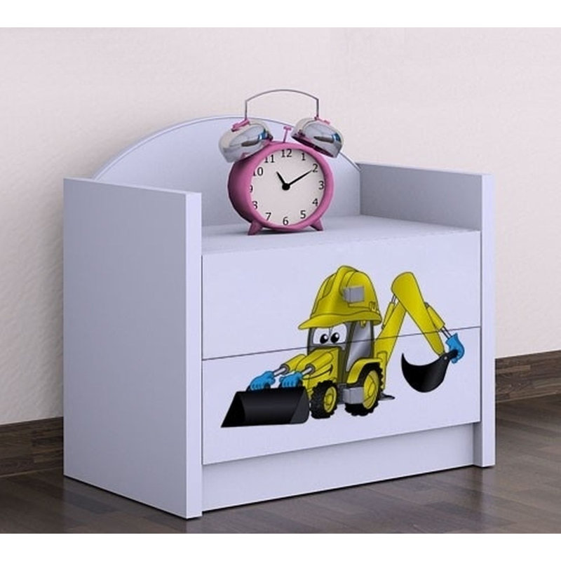 Guadalupe 2 Drawer Nightstand, White