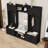 Wood Hall Tree with Shoe Bench, 7 Hooks, 4 Drawers and 2 Cabinets-283354090