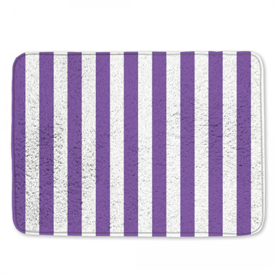 Tapis de bain vertical à rayures mauves