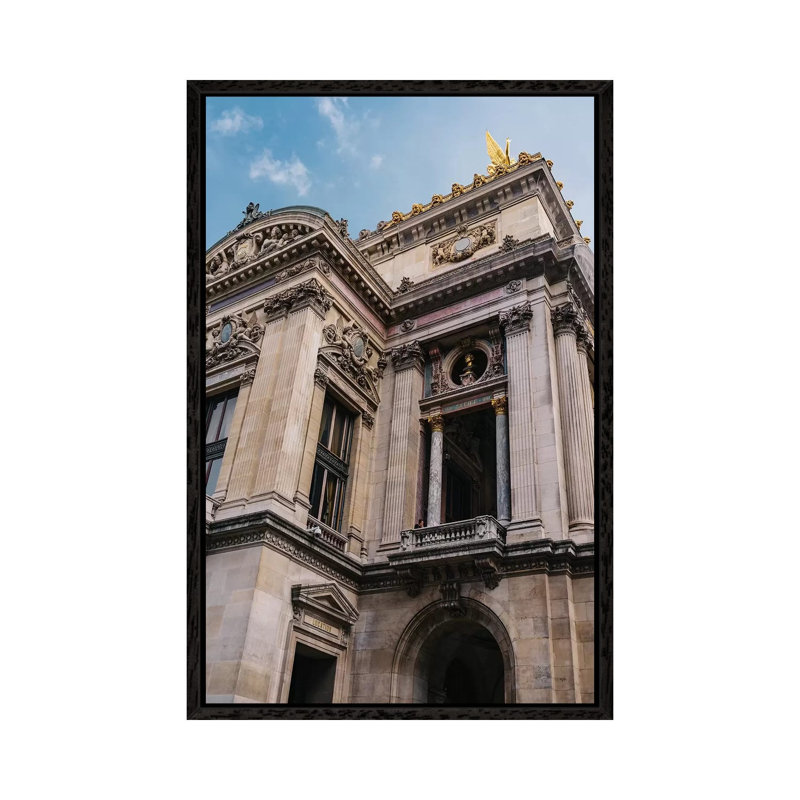 Parisian Smoke Break III by Bethany Young - Print on Canvas, 152.4cm H x 101.6cm W x 3.81cm D, Black Framed