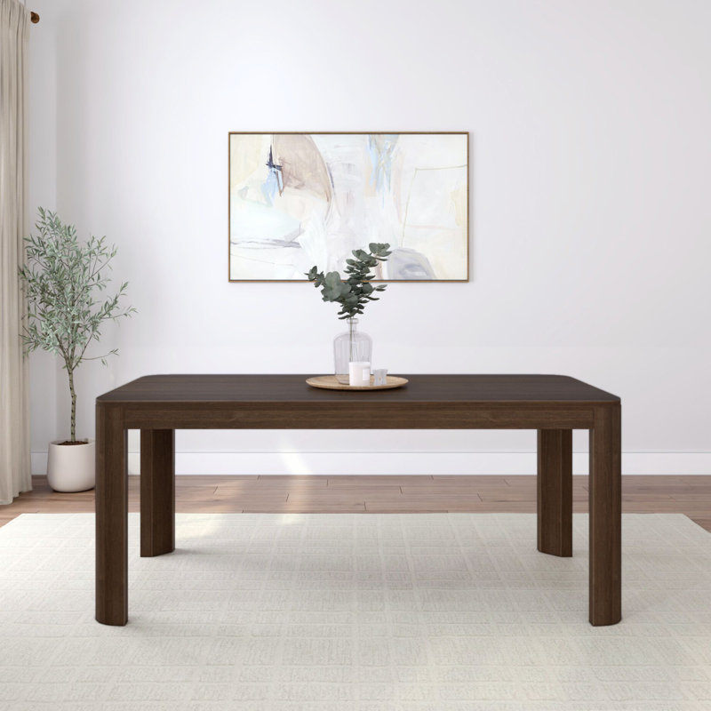  Bergeman Solid Wood Dining Table, Walnut, 30" H x 35.75" W x 72" L