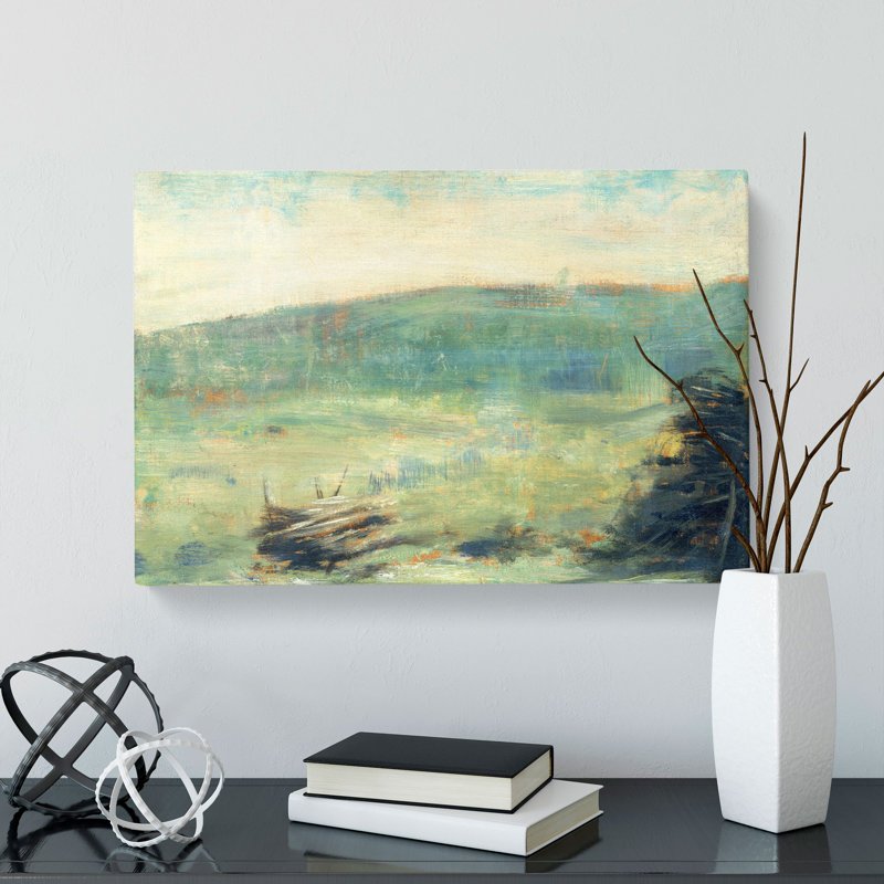 Landscape at Saint-Ouen by Georges Seurat - Wrapped Canvas, 50cm H x 76cm W x 3cm D