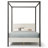 Casondra Upholstered Metal Canopy Bed