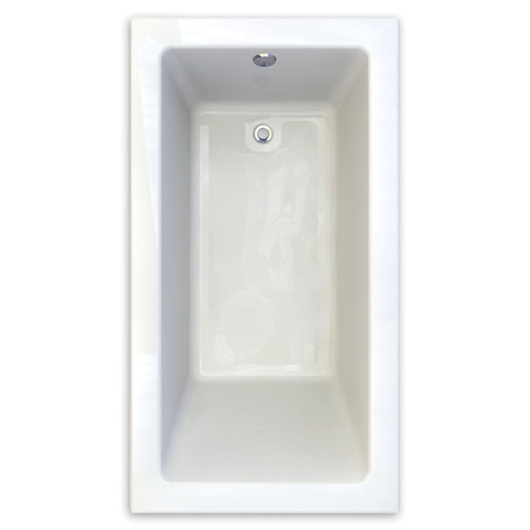 Studio 65.75'' x 35.75'' Drop-In Soaking Acrylic Bathtub