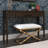 Pippa Cream Boucle Gold Sphere Stool