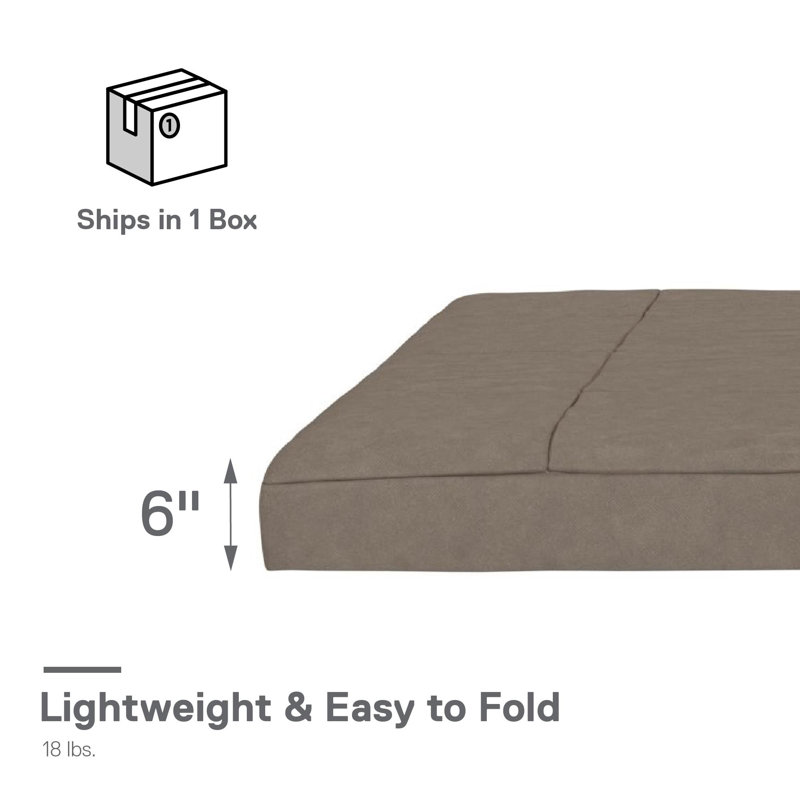 Matelas de futon double 6 po Chrysti, Brun clair