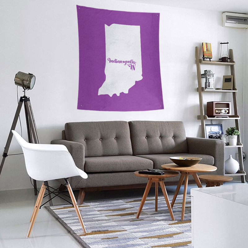 Tapisserie d'Indianapolis, H 60 po x l 51 po, Violet