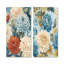 Ensemble de salon mural blanc et bleu Chrysanthemums Symphony - Chrysanthemums-258256192-258256195