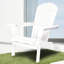 Chaise en bois massif blanc pliant, grain, pour patio extérieur, 2 pièces de 2 en bois, élégant