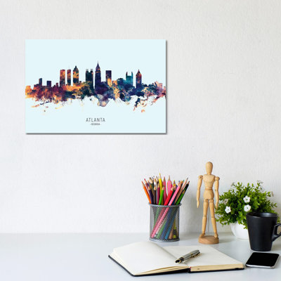 Atlanta Georgia Skyline by Michael Tompsett - Print on Canvas
