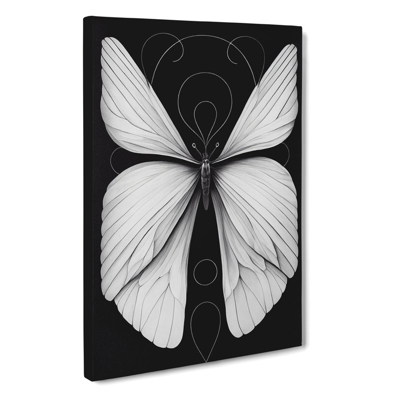 XV1022-4733X Tranquil Butterfly - Print, Wrapped Canvas, 50cm H x 35cm W, No Matte