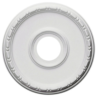 Endurathane Medea Ceiling Medallion, 16 1/2"OD x 3 7/8"ID x 1 1/2"P (Fits Canopies up to 5 3/8"), Hand-Painted Frost Finish