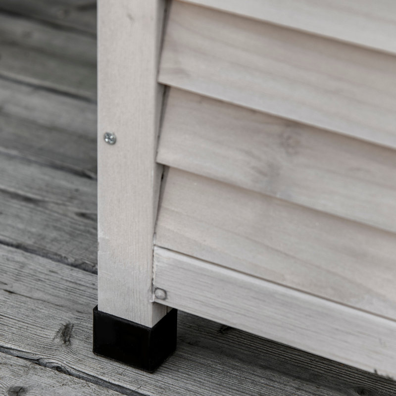 Boîte de rangement en bois pour l'extérieur Outsunny
