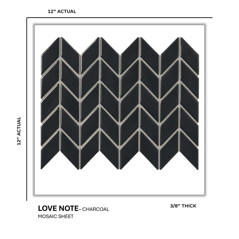 Love Note Diamond Mosaic, Charcoal