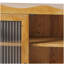 Armoire murale 39,37 "à 4 portes rétro, avec deux niveaux d'espace de rangement et un support à crochets ouverts, convient aux salles de bain, cuisines, salles à manger, naturel-1029466737