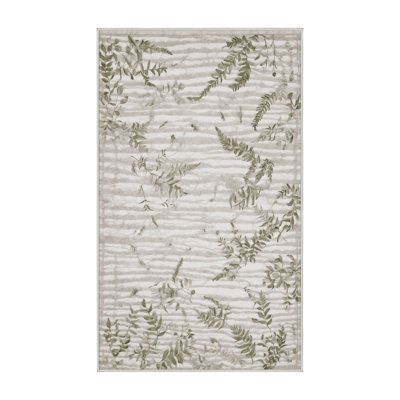 Machine Washable Beige Area Rug