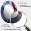 Essence de marbre abstraite bleue et dorée I - miroir mural ovale moderne bleu-308804684