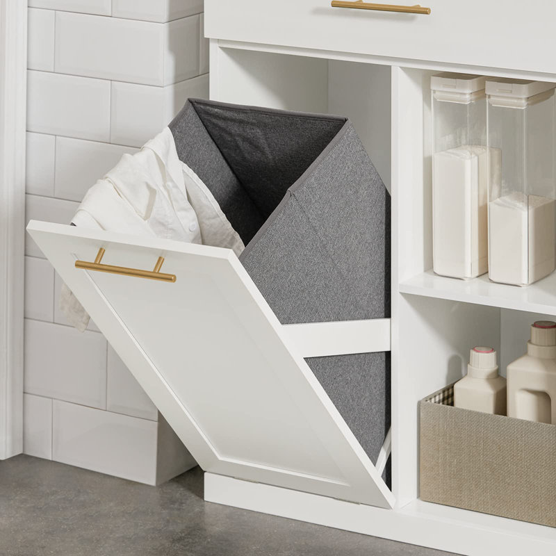 Wood Cabinet Laundry Hamper