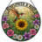 12"H Sunflower Bird Stained Glass Window Panel-1639578876