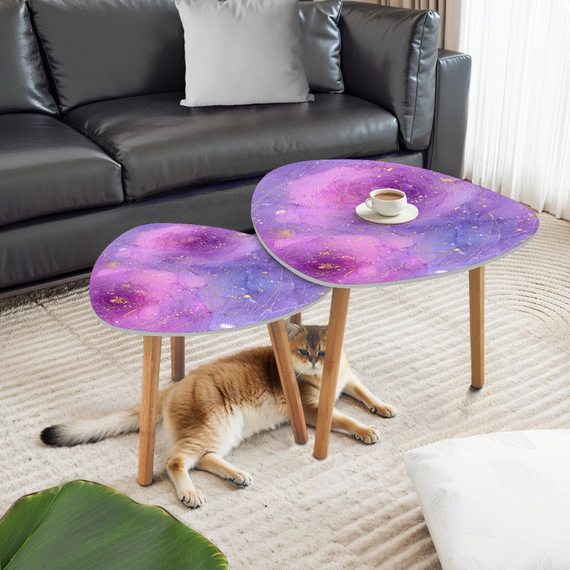 Ensemble de 2 tables basses gigognes Triangle