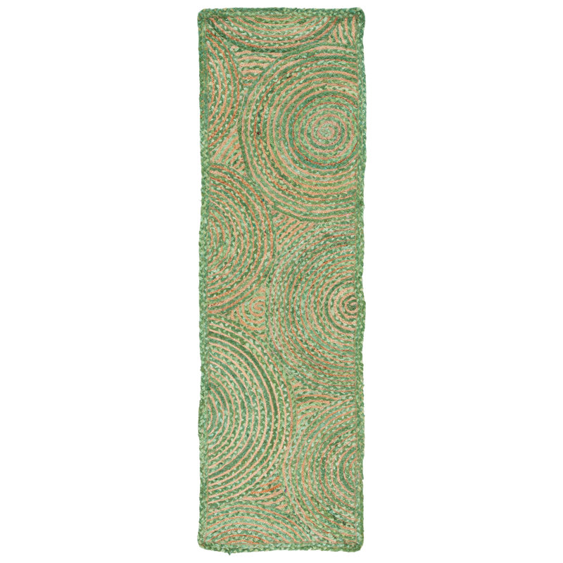 Cape Cod Hand Woven Jute, Cotton Rug, Runner 2'3" x 8'