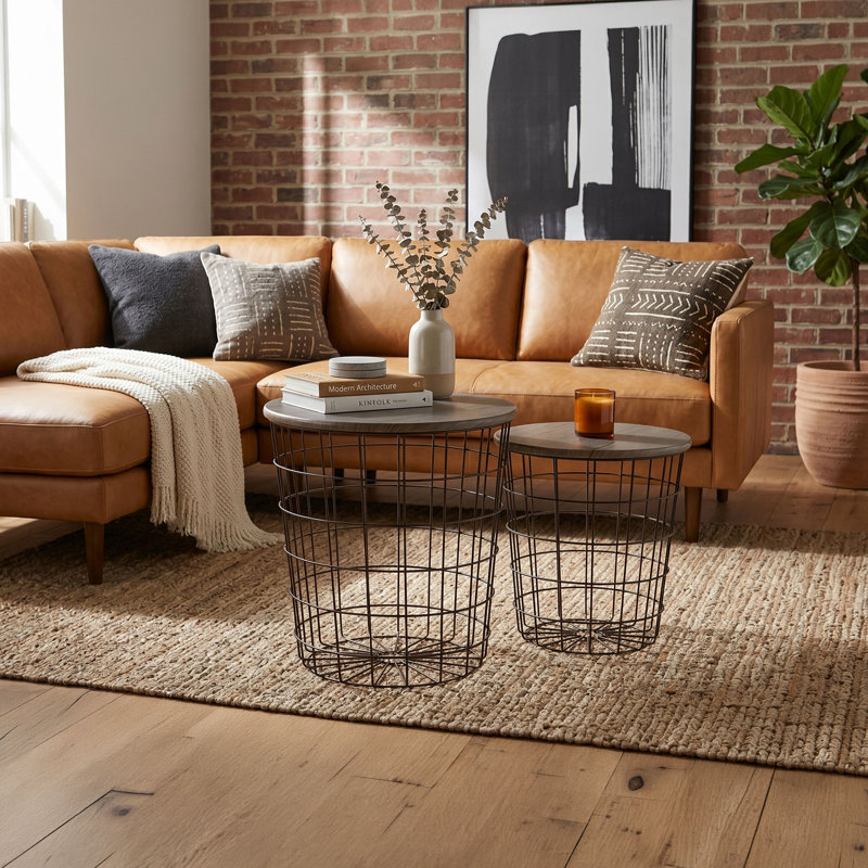 Tables de bout avec rangement Mc pièces, Gris