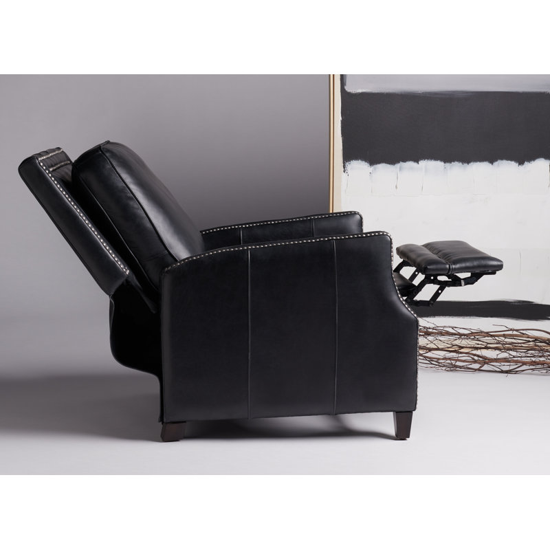 Couture Leather Recliner, Black