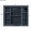 Rangement mural pour salle de bain - 35 po x 28 po avec miroir, intimité dissimulée, nombreux matériaux de l'armoire, construction, couleur bleue-290830552