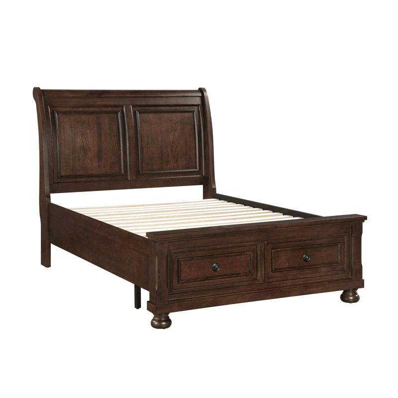 Kynsleigh Low Profile Storage Platform Bed, Full, Brown