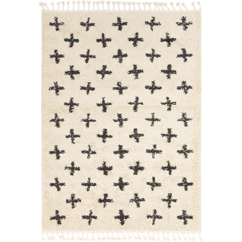 Tapis ivoire / gris Newburyport, Rectangle 5 pi 3 po x 7 pi 3 po