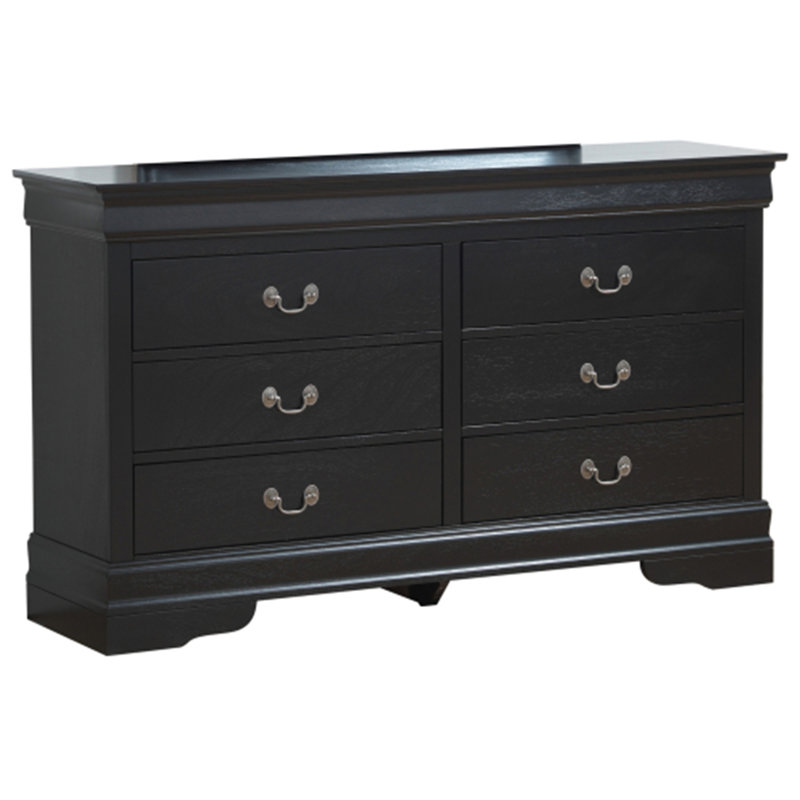 Commode élégante noire pour mobilier de chambre sophistiqué