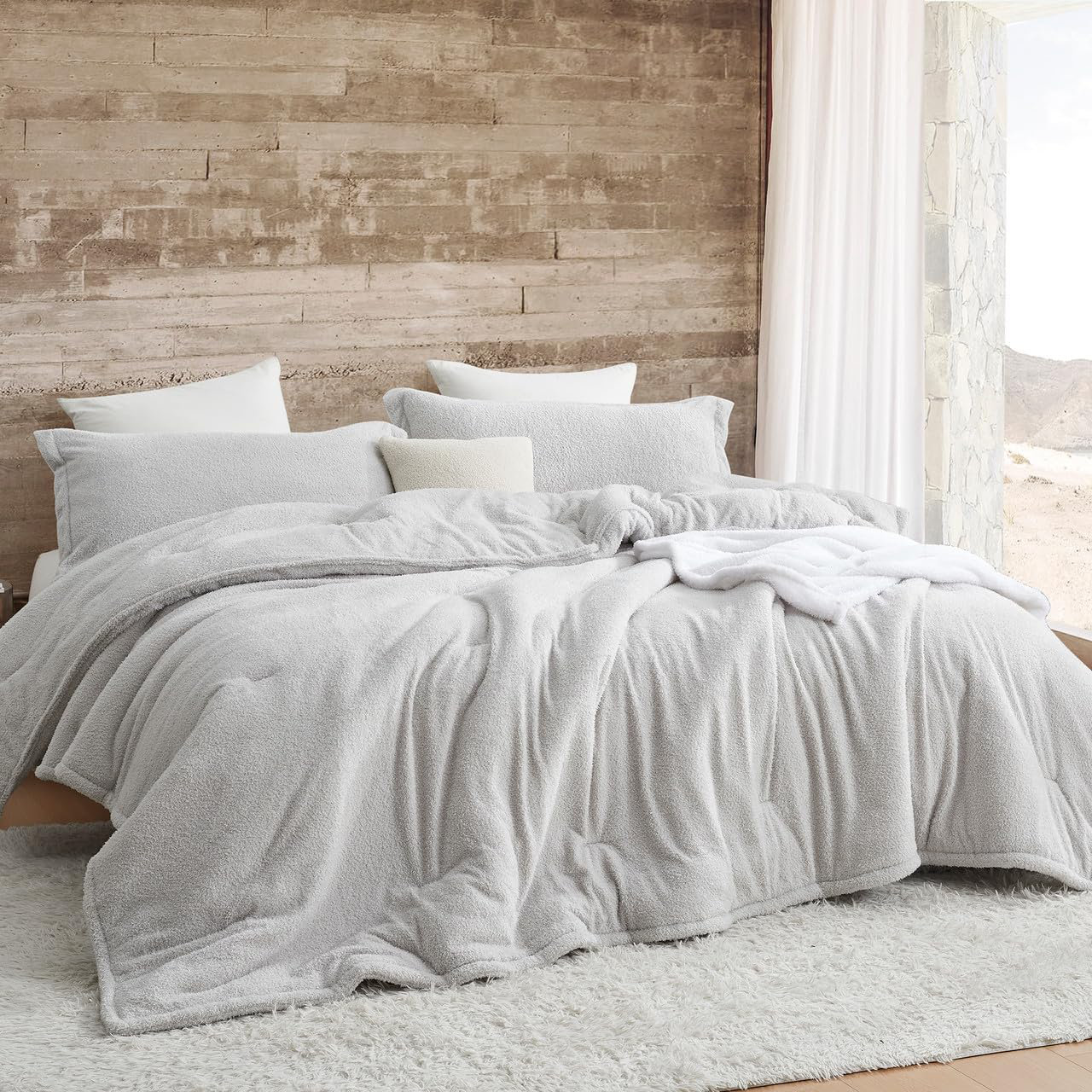 Neutral Dark Gray Extra Large and Extra Thick Coma Inducer Comforter